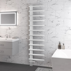 Marlow E-Style 1750 x 500mm Towel Rail - Matt White