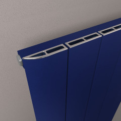 Withington 1800 x 470mm Aluminium Radiator - Matt Cobalt Blue