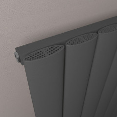 Malmesbury 1200 x 565mm Aluminium Radiator - Matt Anthracite