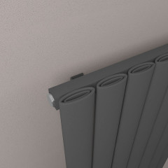 Sandhurst 600 x 835mm Aluminium Radiator - Matt Anthracite