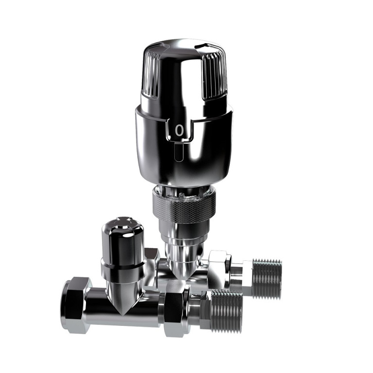 Image - 15TWINSCP - I-therm 15mm Straight Chrome TRV  And  Lockshield