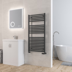 Velor 1200 x 600mm Towel Aluminium Rail - Matt Anthracite