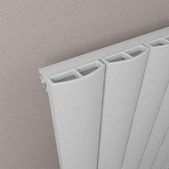Tordino 1800 x 470mm Aluminium Radiator - Matt Grey