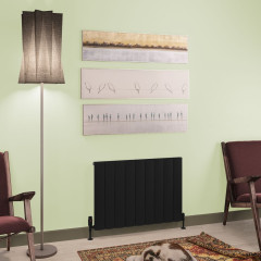 Tordino 600 x 850mm Aluminium Radiator - Matt Black