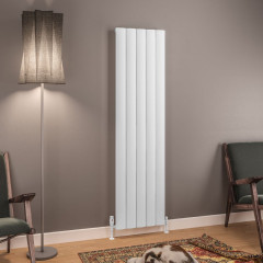 Tordino 1800 x 470mm Aluminium Radiator - Matt White