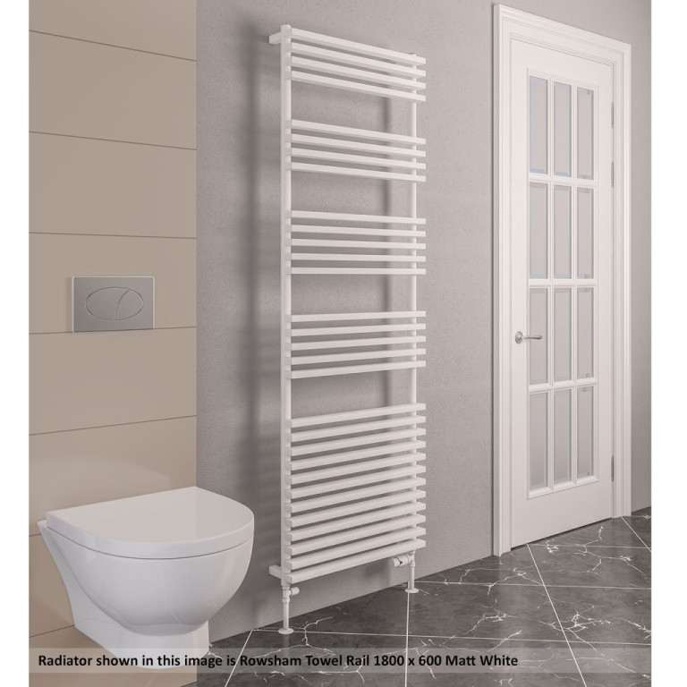 Rowsham 1800 x 600mm Towel Rail - Matt White