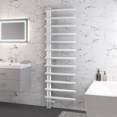 Marlow E-Style 1750 x 600mm Towel Rail - Matt White