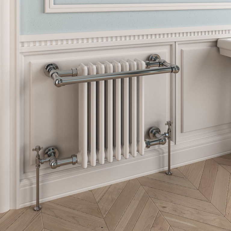 Coln Traditional Radiator 510 x 680mm - Chrome/Gloss White