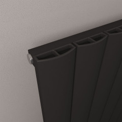 Tordino 600 x 1230mm Aluminium Radiator - Matt Black