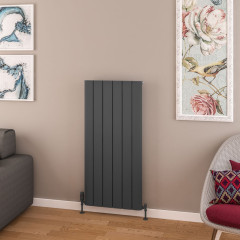 Withington 1200 x 565mm Aluminium Radiator - Matt Anthracite