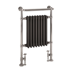 Isbourne Traditional Radiator 940 x 600mm - Chrome / Matt Anthracite