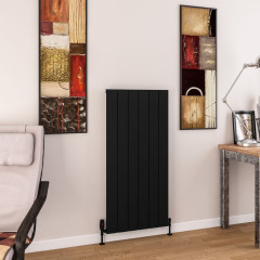 Charlton 1200 x 565mm Aluminium Radiator - Matt Black