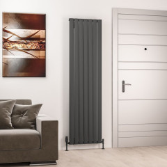 Sandhurst 1800 x 485mm Aluminium Radiator - Matt Anthracite
