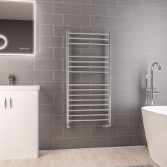 Violla 1210 x 600mm Stainless Steel Towel Rail - Polished Stainless Steel