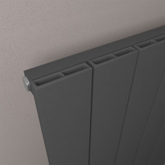 Charlton 1800 x 565mm Aluminium Radiator - Matt Anthracite