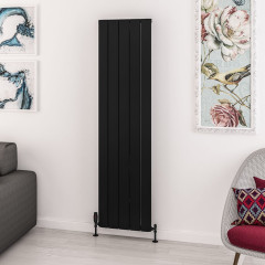 Withington 1800 x 470mm Aluminium Radiator - Matt Black