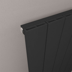 Rosano 1800 x 565mm Aluminium Radiator - Matt Black