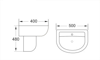 UKB-B502D Line Drawing