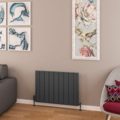 Withington 600 x 850mm Aluminium Radiator - Matt Anthracite