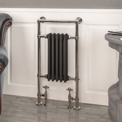 Avon Towel Rail 960 x 500mm - Chrome / Matt Anthracite