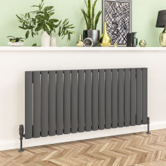 Sandhurst 600 x 1255mm Aluminium Radiator - Matt Anthracite