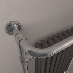 Isbourne Traditional Radiator 940 x 600mm - Chrome / Matt Anthracite